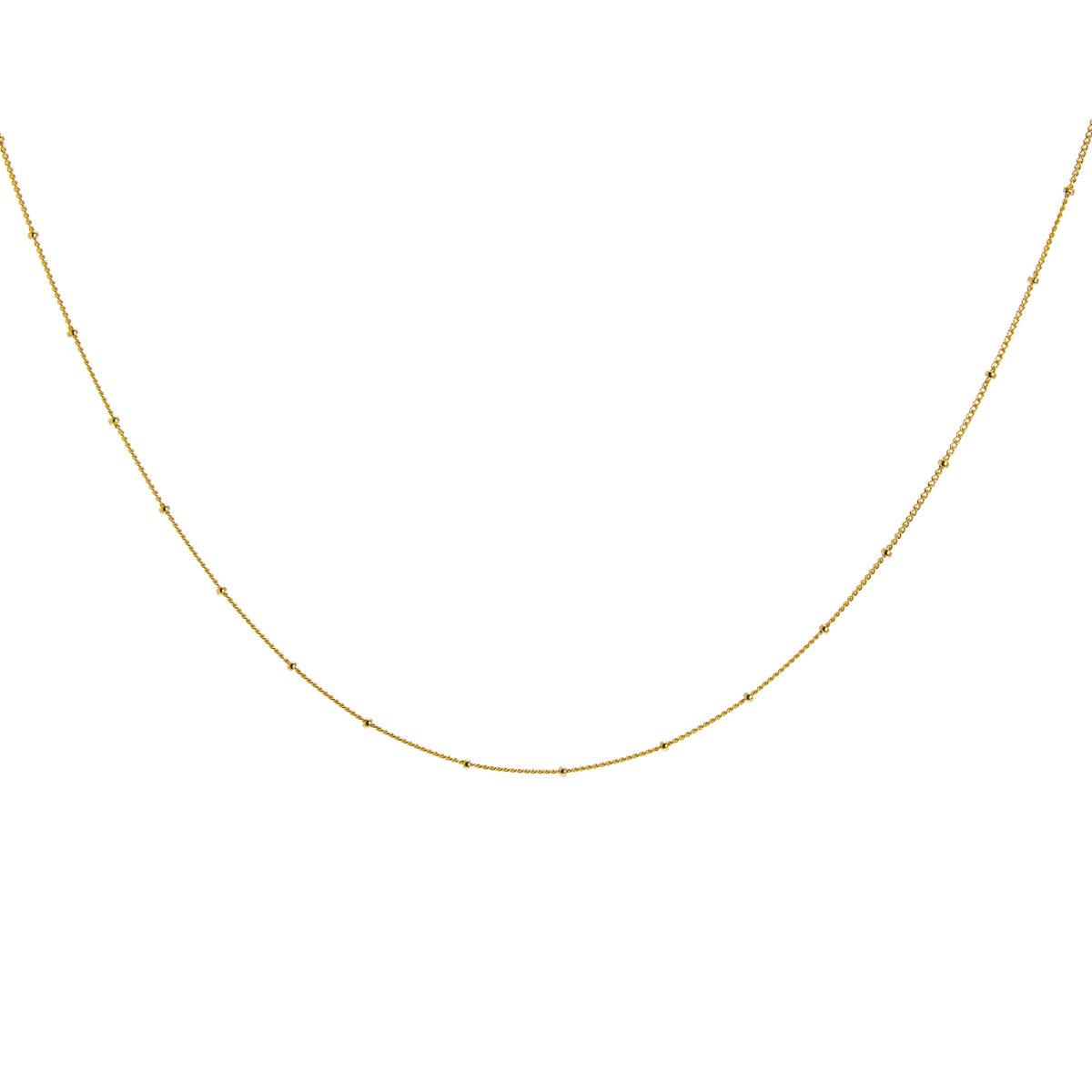 Collier ras du cou en argent sterling plaqué or avec perles taillées en diamant, rallonge de 30 à 61 cm
