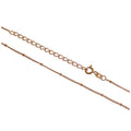 Chaîne à pompon en argent sterling plaqué or rose de 30 à 61 cm