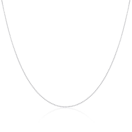 Collier ras du cou en argent sterling avec perles de 1 mm, 30,5 cm et 7,6 cm