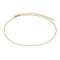 Collier ras du cou en argent sterling plaqué or avec perles de 1 mm, 30,5 cm et 7,6 cm