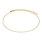 Collier ras du cou en argent sterling plaqué or avec perles de 1 mm, 30,5 cm et 7,6 cm