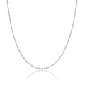Collier ras du cou en argent sterling avec perles de 2 mm, 30 cm + rallonge de 7,6 cm