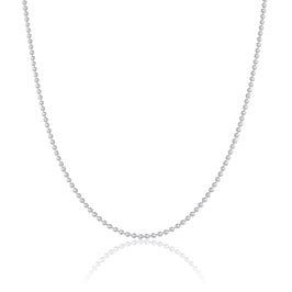 Collier ras du cou en argent sterling avec perles de 2 mm, 30 cm + rallonge de 7,6 cm