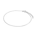 Bracelet de cheville en argent sterling avec bordure en diamant, 23 cm + 4 cm
