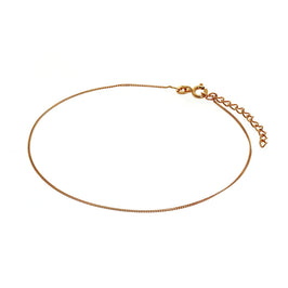 Bracelet de cheville en argent sterling plaqué or rose, taille diamant, 23 cm + 4 cm