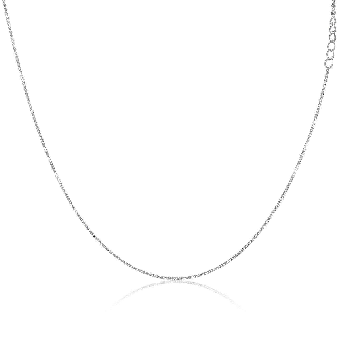 Collier ras du cou en argent sterling avec diamants taillés en diamants, 30,5 cm et 7,6 cm
