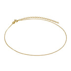 Collier ras du cou en argent sterling plaqué or taille diamant 30 cm + rallonge de 7,6 cm
