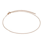 Collier ras du cou en argent sterling plaqué or rose, taille diamant, 30,5 cm et 7,6 cm