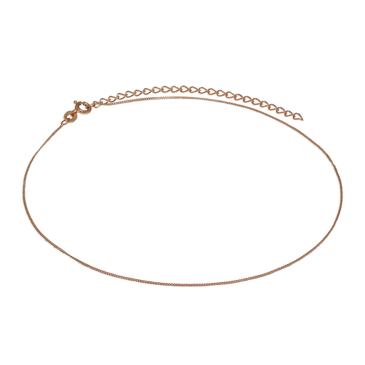 Collier ras du cou en argent sterling plaqué or rose, taille diamant, 30,5 cm et 7,6 cm