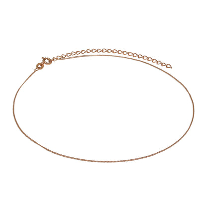 Collier ras du cou en argent sterling plaqué or rose, taille diamant, 30,5 cm et 7,6 cm