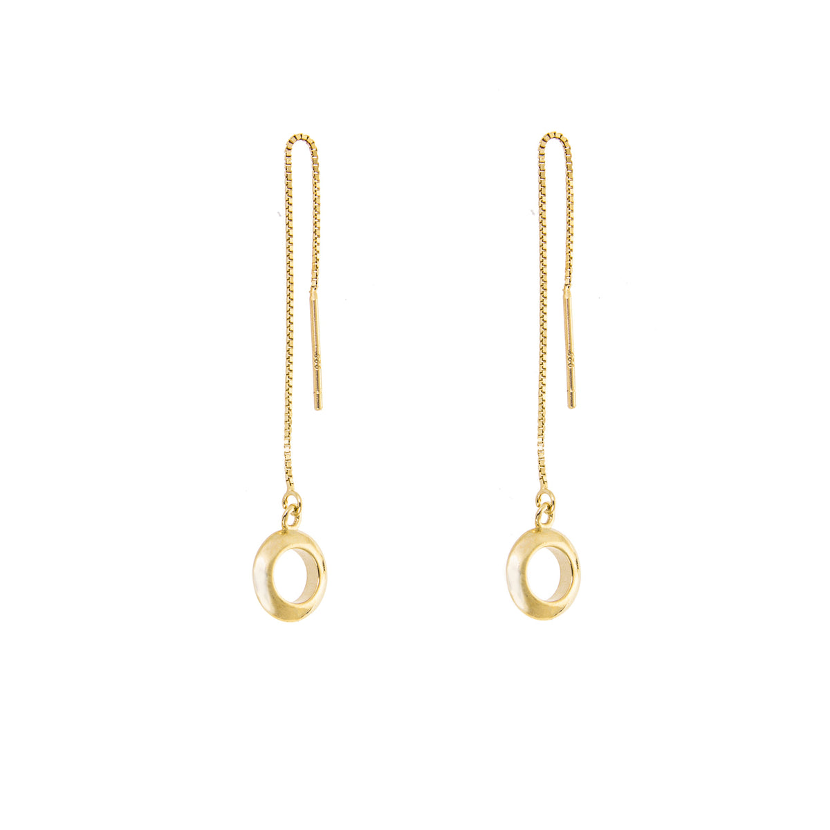 Boucles d'oreilles à tige en argent sterling plaqué or