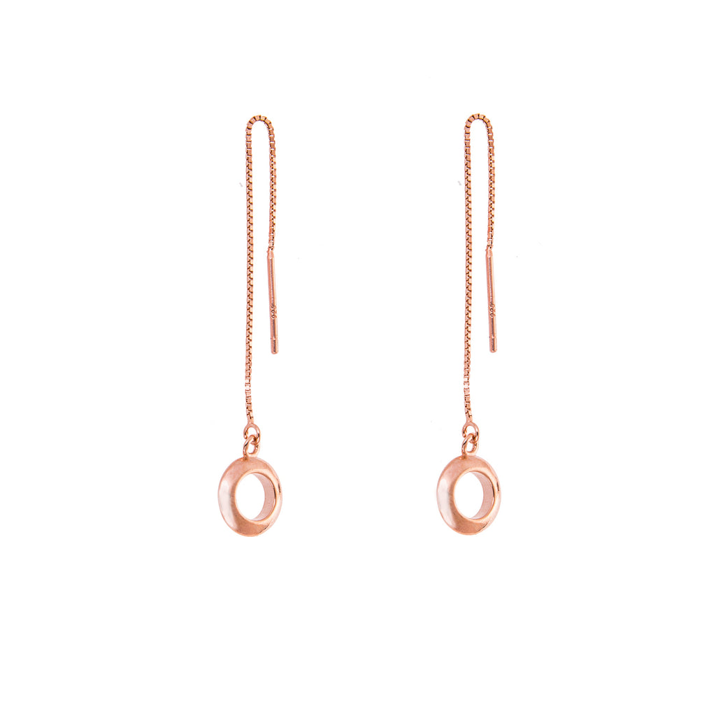 Boucles d'oreilles à tige en argent sterling plaqué or rose