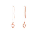 Boucles d'oreilles à tige en argent sterling plaqué or rose