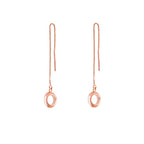Boucles d'oreilles à tige en argent sterling plaqué or rose