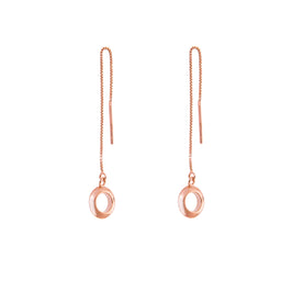 Boucles d'oreilles à tige en argent sterling plaqué or rose