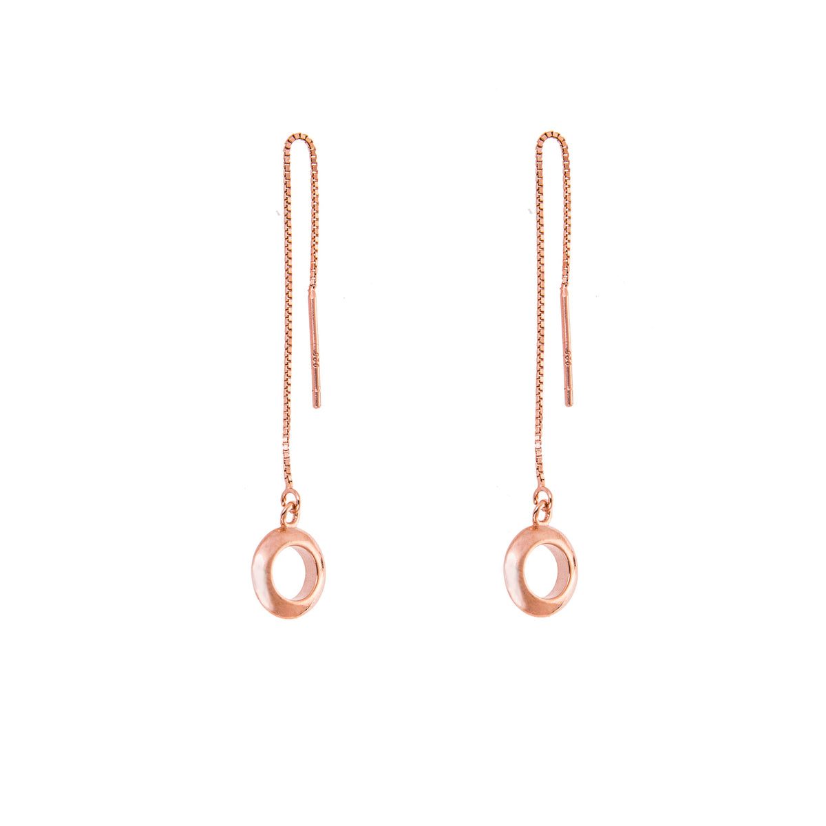 Boucles d'oreilles à tige en argent sterling plaqué or rose