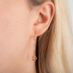 Boucles d'oreilles à tige en argent sterling plaqué or rose