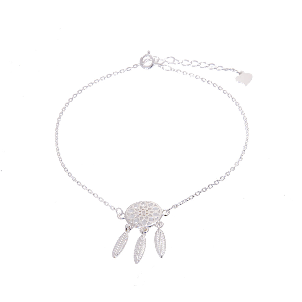 Bracelet réglable attrape-rêves en argent sterling
