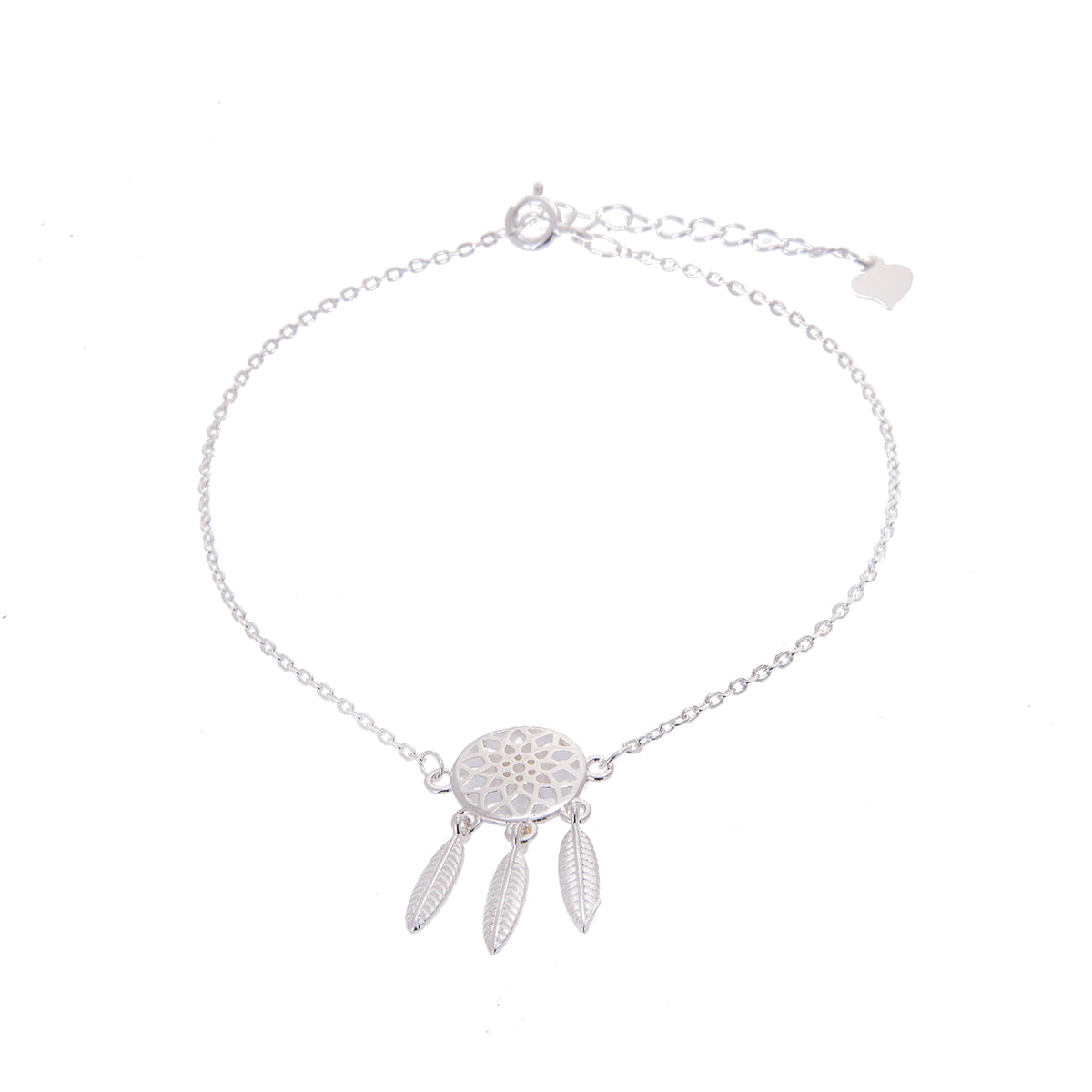 Bracelet réglable attrape-rêves en argent sterling