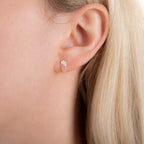Boucles d'oreilles à tige en argent sterling en forme d'ailes d'ange