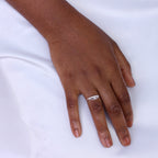 Bague réglable en argent sterling avec couronne diadème et zircone cubique transparent