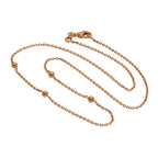 Collier ras du cou à boules en argent sterling plaqué or rose