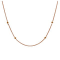 Collier ras du cou à boules en argent sterling plaqué or rose