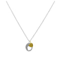 Collier avec pendentif en forme de cœur découpé en argent sterling et plaqué or jaune