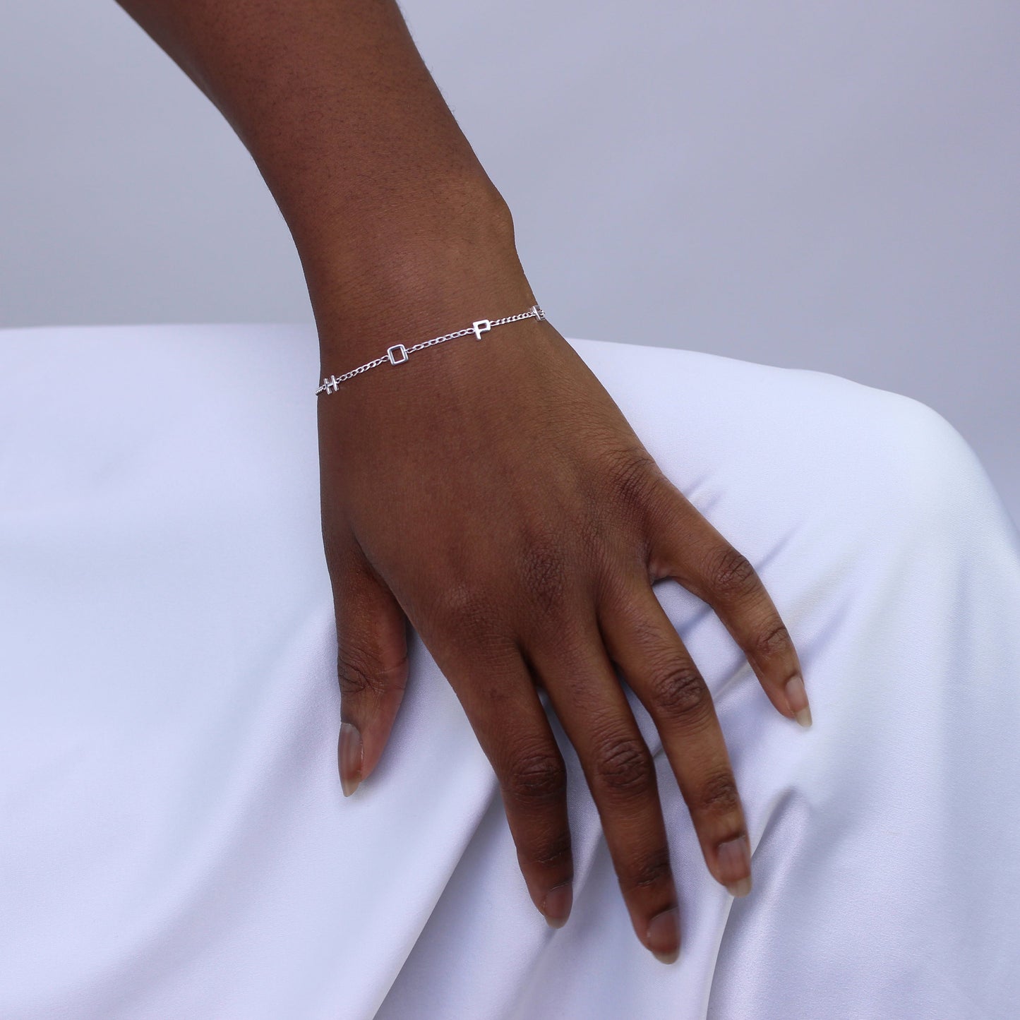 Bracelet HOPE en argent sterling de 18 cm