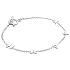 Bracelet HAPPY en argent sterling de 18 cm