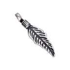 Breloque plume en argent sterling