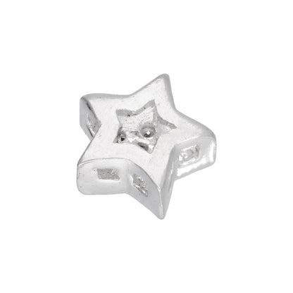 Breloque flottante en argent sterling avec étoile en zircone cubique transparent
