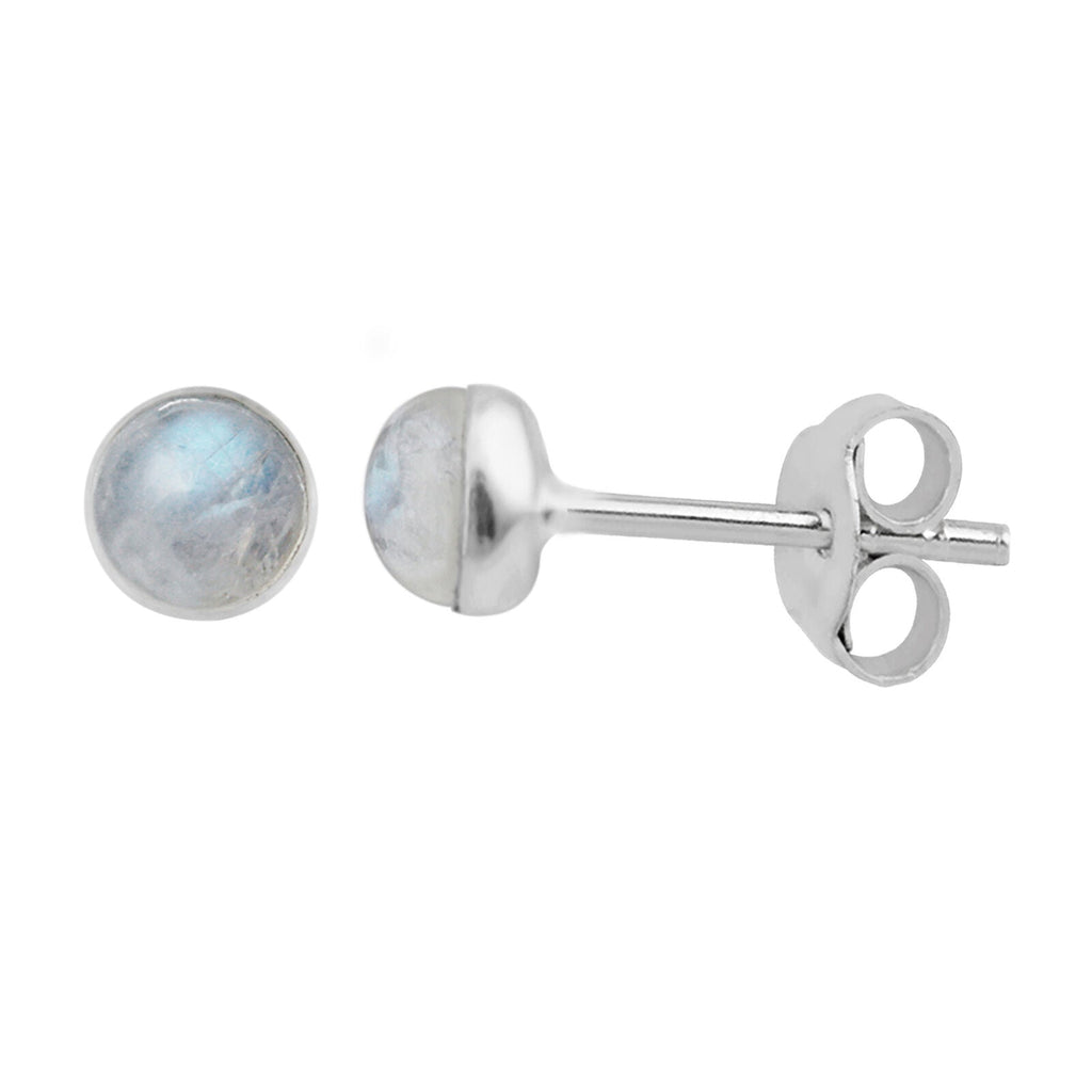 Boucles d'oreilles à tige en argent sterling avec pierre de lune