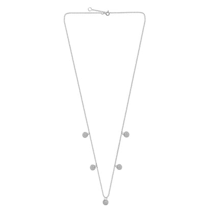 Collier à breloques en argent sterling avec plusieurs disques ronds
