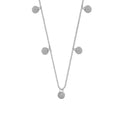 Collier à breloques en argent sterling avec plusieurs disques ronds