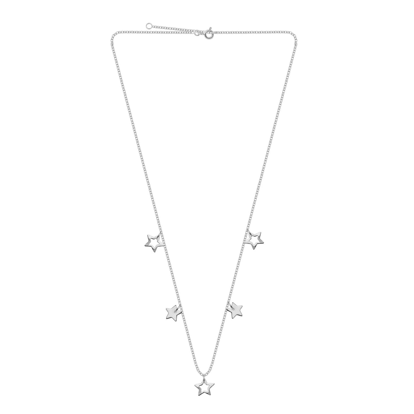 Collier étoiles en argent sterling de 45 cm