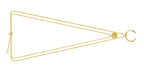 Collier avec pendentif croissant de lune en argent sterling plaqué or et double couche