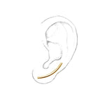 Boucles d'oreilles grimpantes à longue barre en argent sterling plaqué or