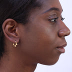 Boucles d'oreilles créoles en argent sterling plaqué or jaune