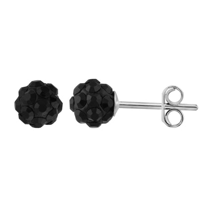 Boucles d'oreilles à tige en argent sterling et boule de cristal CZ de 5 mm