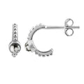 Boucles d'oreilles créoles à perles tribales en argent sterling - 4 couleurs