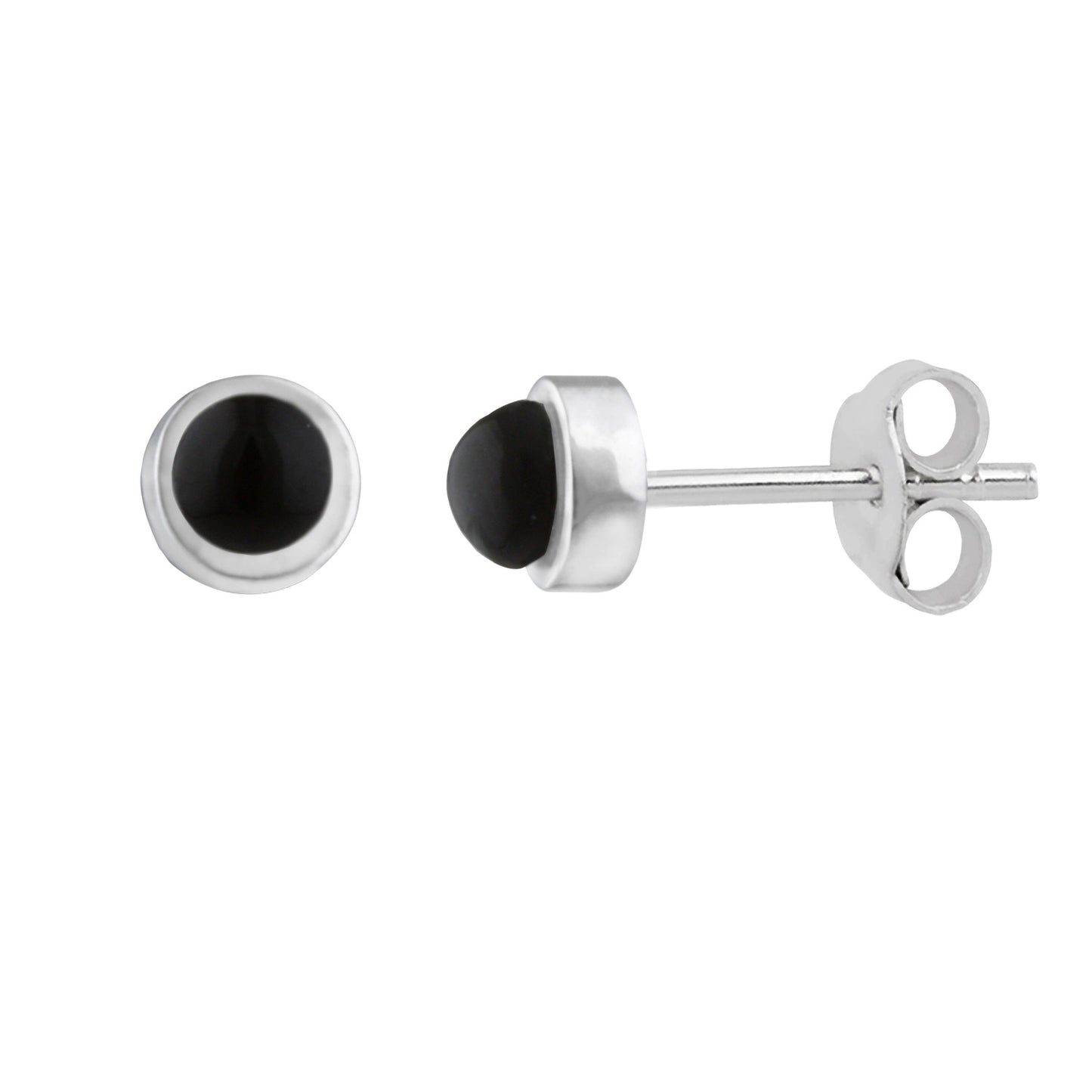 Boucles d'oreilles à tige en argent sterling et pierres précieuses de 3 mm