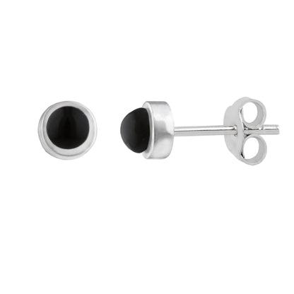 Boucles d'oreilles à tige en argent sterling et pierres précieuses de 3 mm