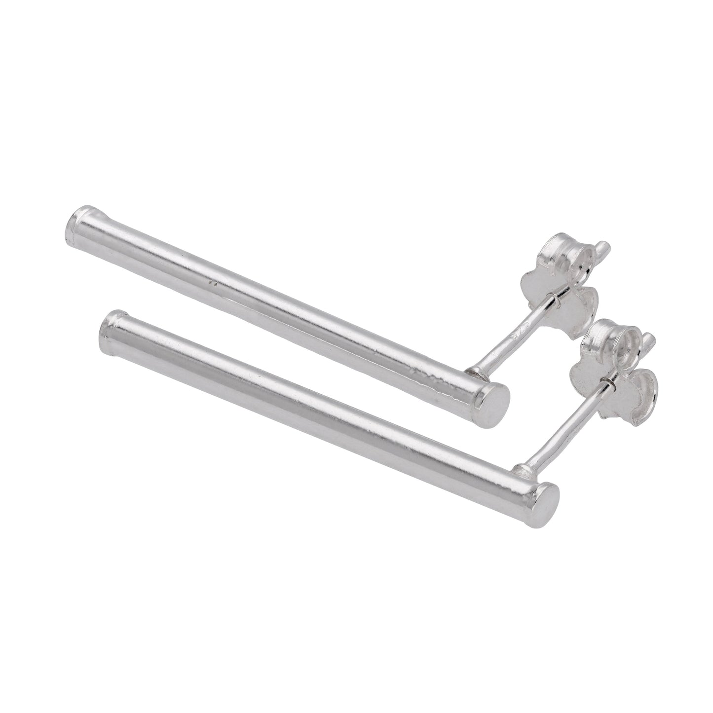 Boucles d'oreilles à tige longues en argent sterling