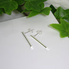 Boucles d'oreilles à tige longues en argent sterling