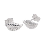 Boucles d'oreilles à tige en argent sterling avec feuilles