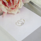 Bague réglable ouverte à trois fils en argent sterling