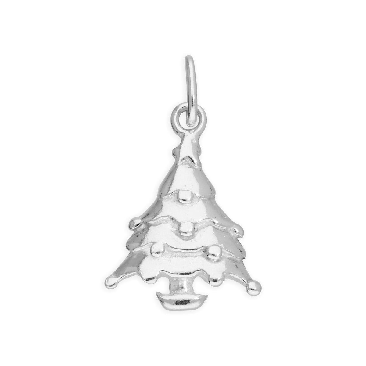 Breloque en argent sterling en forme de sapin de Noël