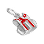 Breloque cadeau de Noël en argent sterling et émail
