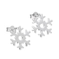 Boucles d'oreilles à tige en argent sterling en forme de flocon de neige